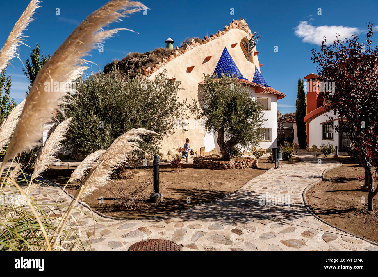 Cuevas La Granja, Guadix, Andalusien, Spanien, Haus, Europa Stockfoto
