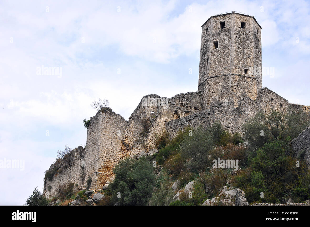 Mittelalterliche Zitadelle, Počitelj, Bosnien und Herzegowina, Bosna i Hercegovina Stockfoto