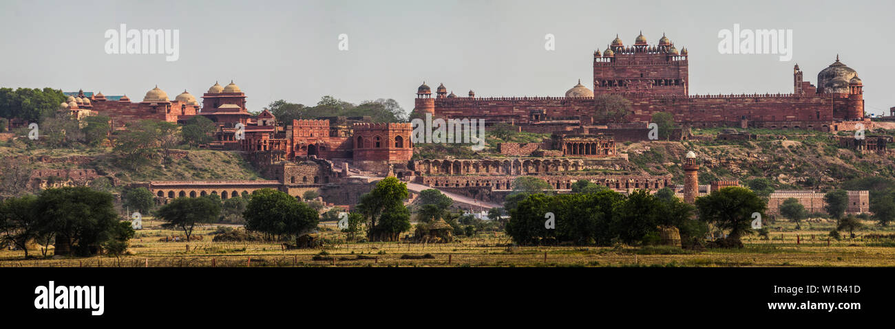 Blick auf Fatehpur Sikri, Uttar Pradesh, Indien, Asien Stockfoto