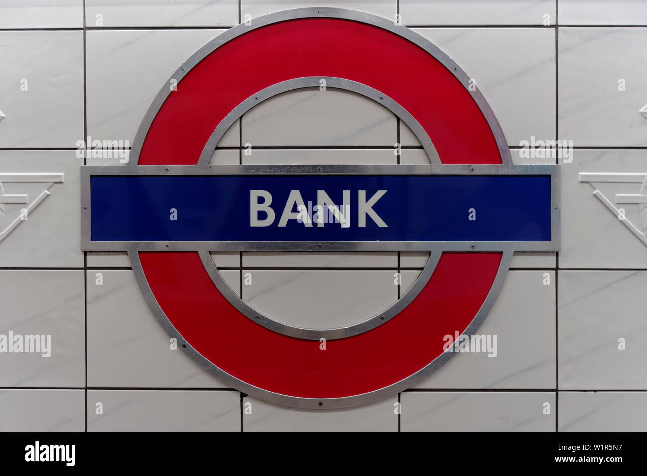 U-Bahn Station Bank, London, UK Stockfoto