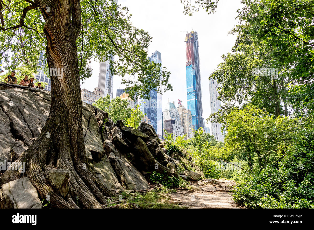 Blick auf Manhattan Architektur vom Central Park New York USA Stockfoto