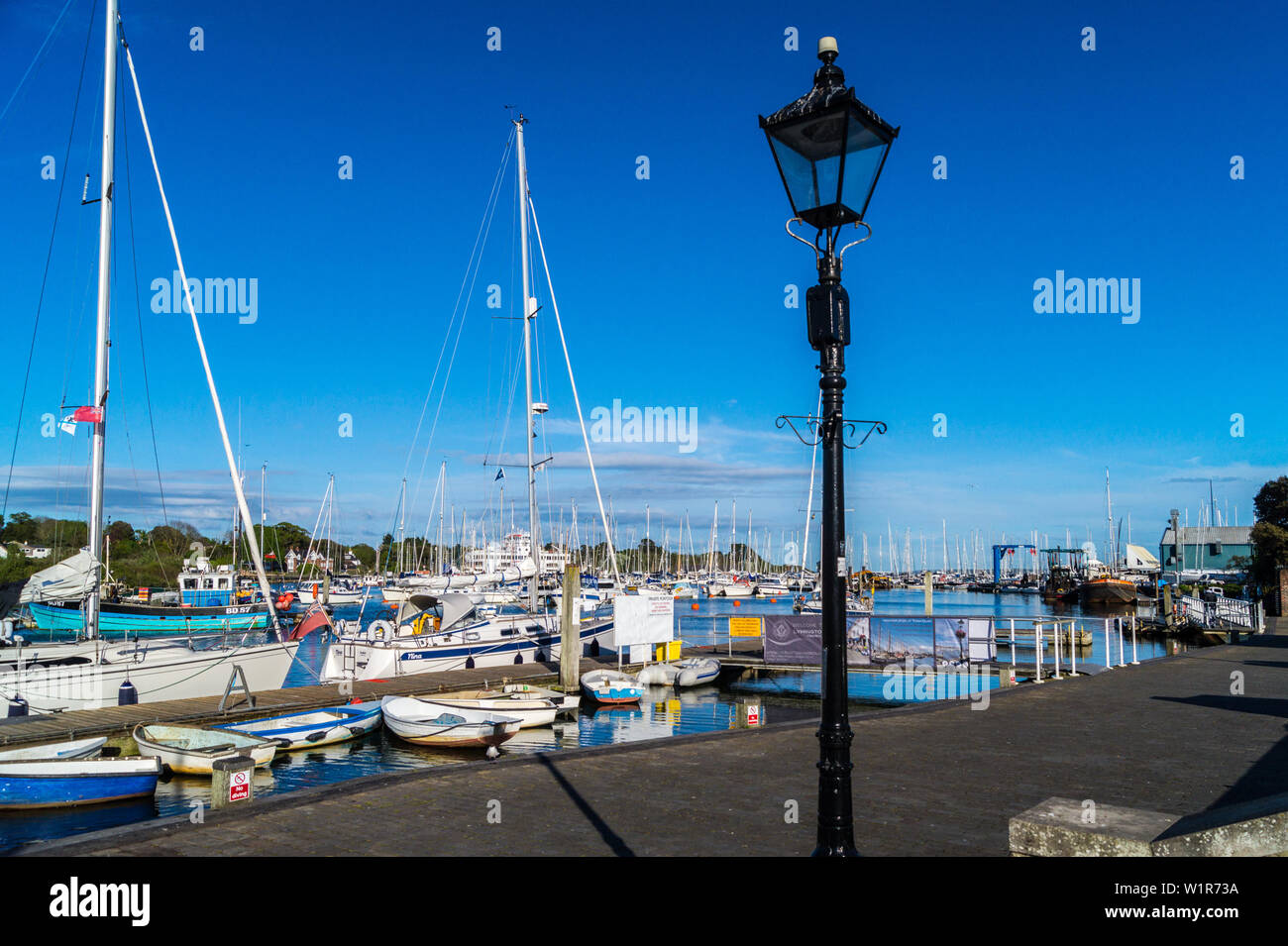 Marina und Hafen Lymington, Hampshire, England Stockfoto