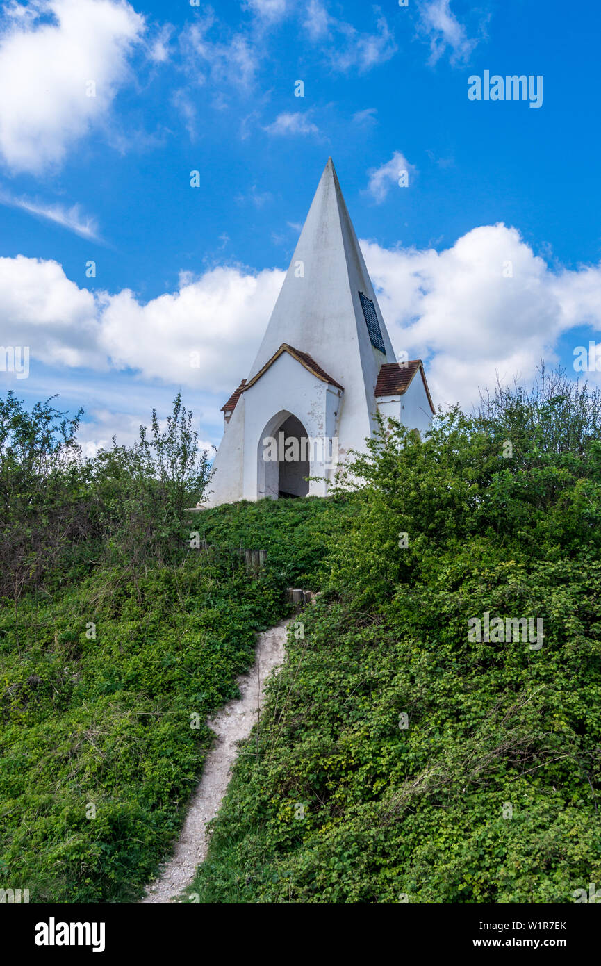 Farley Mount Horse Monument Narrheit, nach 1734, Farley Mount Country Park, Winchester, Hampshire, England Stockfoto