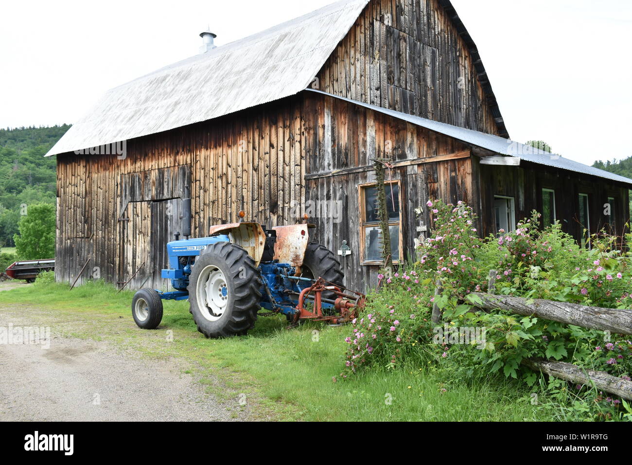 Rustikale Scheune in ländlichen Quebec Stockfoto