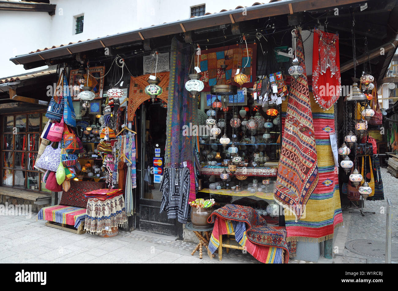 Bascarsija, Bazar in der Altstadt, Sarajevo, Bosnien und Herzegowina, Bosna i Hercegovina Stockfoto