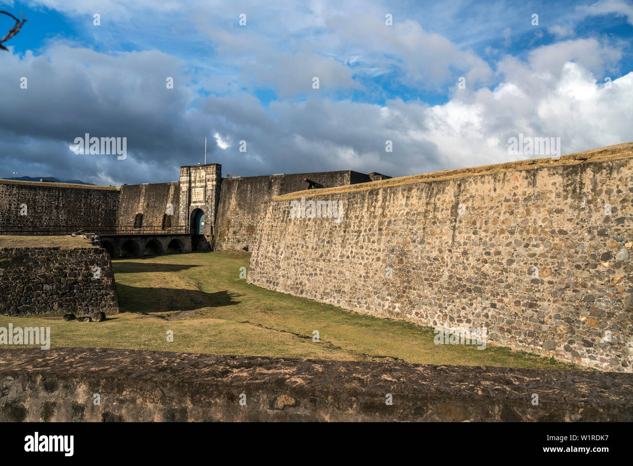 Fort Delgres in Basse-Terre, Guadeloupe, Frankreich | Fort Delgres, Basse-Terre, Guadeloupe, Frankreich Stockfoto