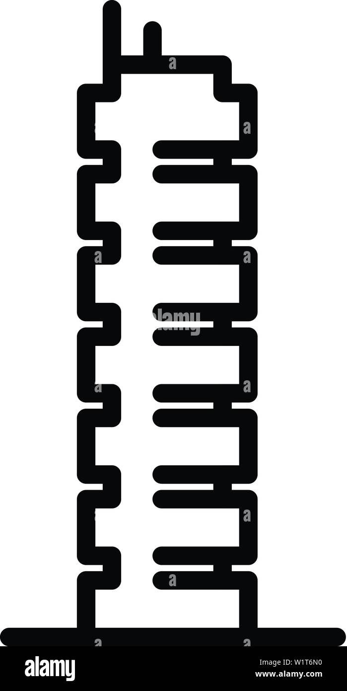 Vietnam Stadt Gebäude Symbol. Überblick Vietnam Stadt Gebäude vektor Symbol für Web Design auf weißem Hintergrund Stock Vektor