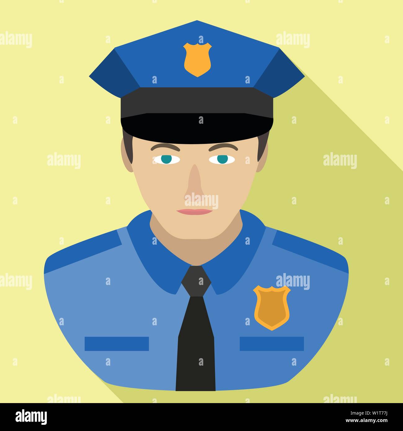 Polizist avatar Symbol. Flache Darstellung der Polizist avatar Vektor Symbol für Web Design Stock Vektor