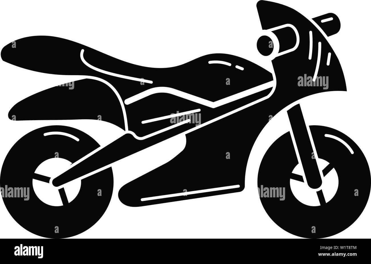 Kleine Motorrad Symbol, einfachen Stil Stock Vektor