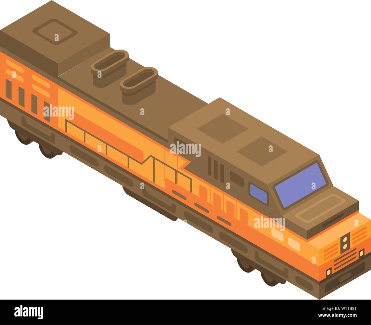 Cargo Bahn Symbol, isometrische Stil Stock Vektor