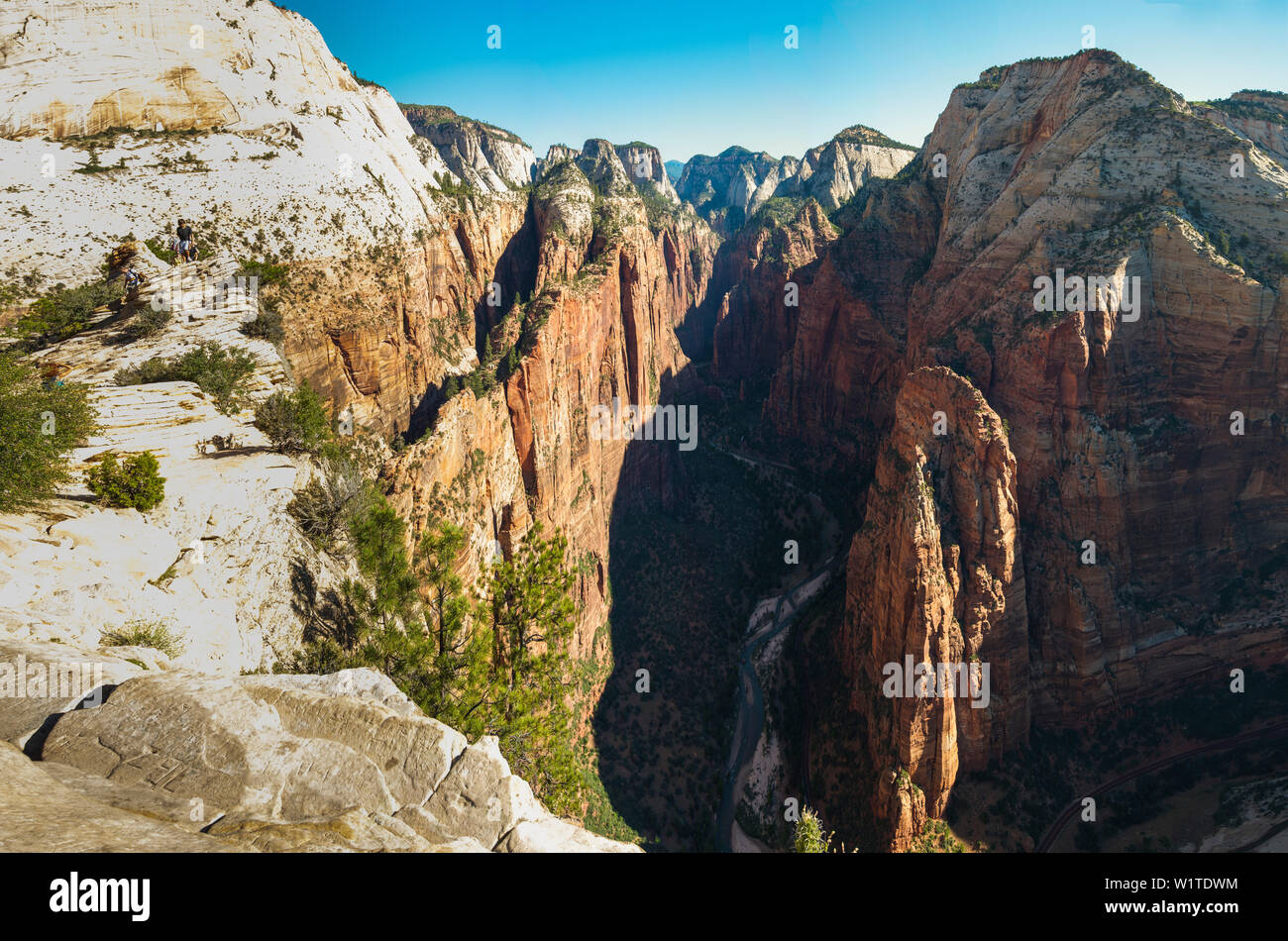 Wandern in Zion Canyon, Utah, USA Stockfoto