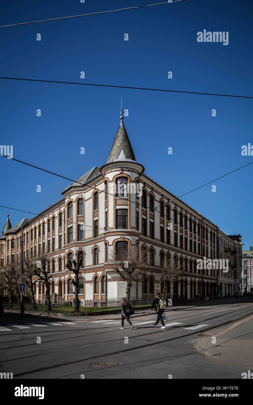 Historische und gut erhaltene Architektur in den Straßen von Oslo, Norwegen, Skandinavien, Europa Stockfoto