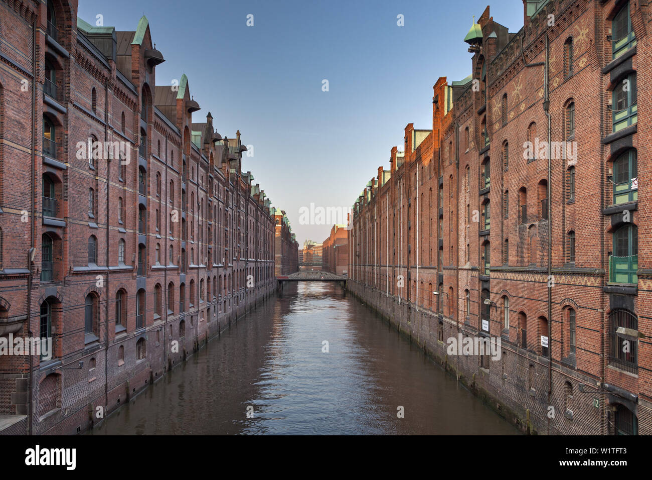 Hamburger Kontorhaus, Bürogebäude, in die Speicherstadt, Hansestadt Hamburg, Norddeutschland, Deutschland, Europa Stockfoto