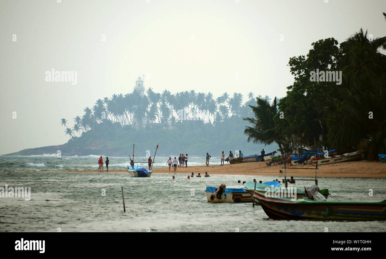 Strand in der Nähe von aluthgama Beruwela, Westcoast, Sri Lanka Stockfoto