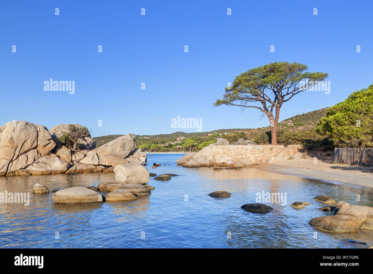 Punta di Colombara zwischen den Stränden Plage de Palombaggia und Plage de Tamaricciu, Porto-Vecchio, Korsika, Korsika, Südfrankreich, Frankreich, S Stockfoto