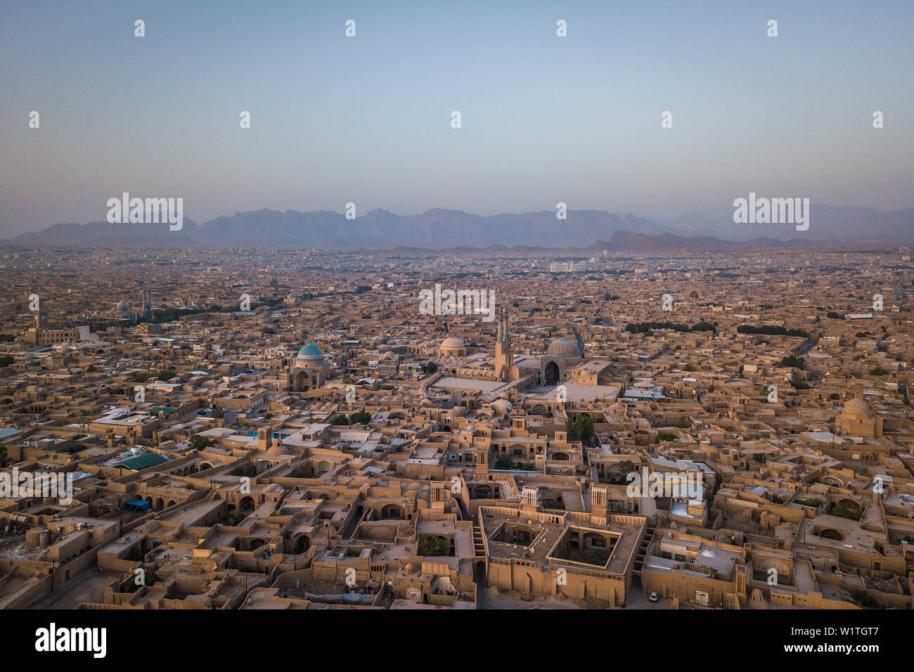 Altstadt von Yazd Von oben, Iran, Asien Stockfoto