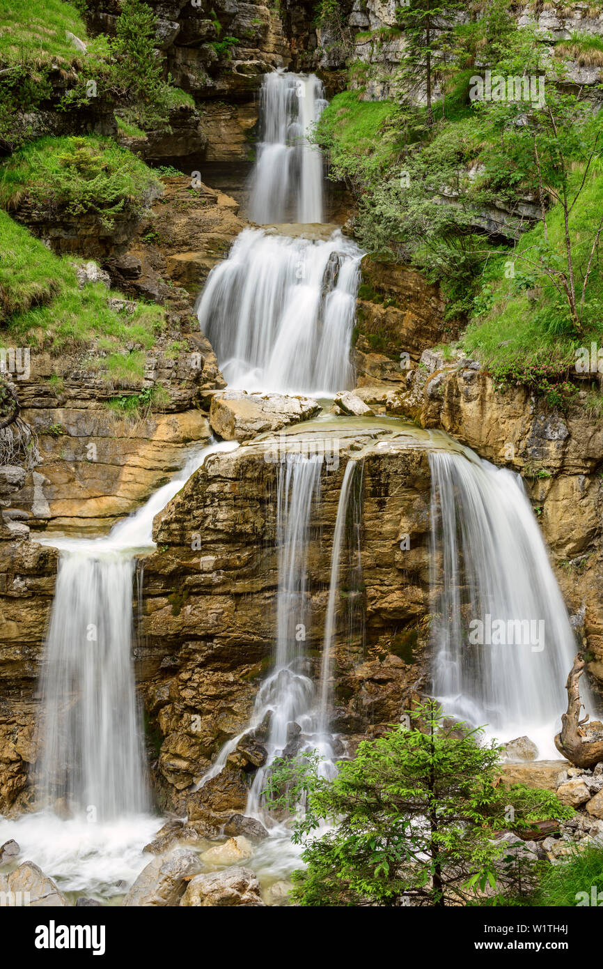 Wasserfall Kuhfluchtfall, Farchant, Ester, Bayerische Alpen, Werdenfels, Oberbayern, Bayern, Deutschland Stockfoto