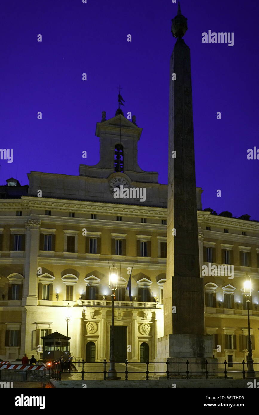 Montecitorio Palast, Sitz der italienischen Abgeordnetenkammer. Italienische Parlament Gebäude, Rom, Italien Stockfoto