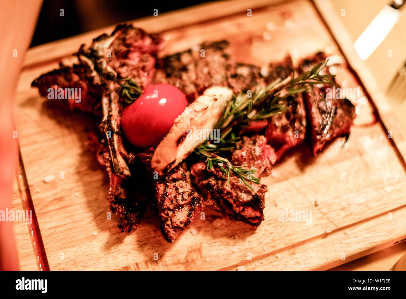 Berühmte Florentiner Steak, Florenz, Italien, Toskana, Europa Stockfoto
