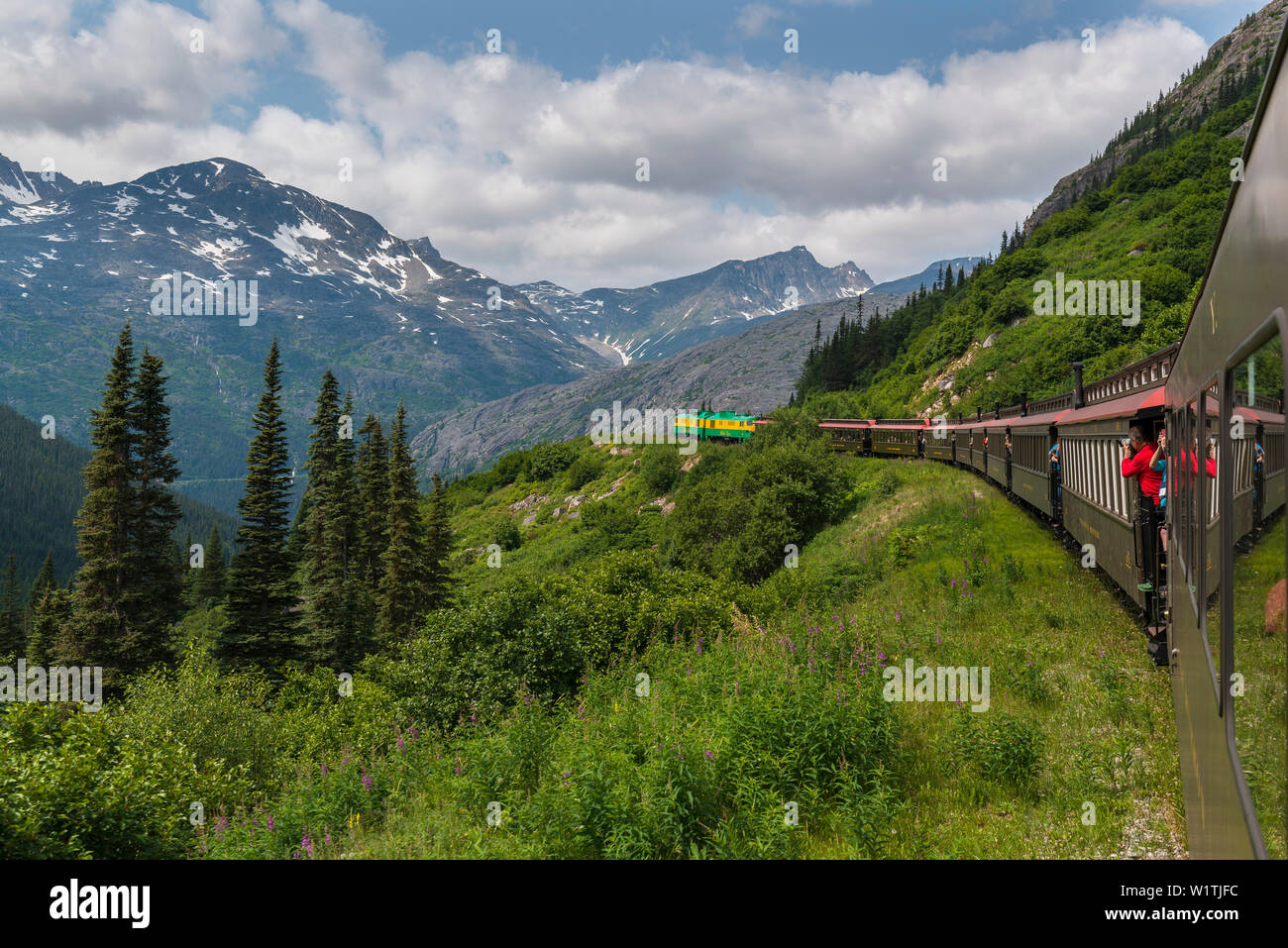 White Pass Yukon Route nordwärts, Alaska, USA Stockfoto