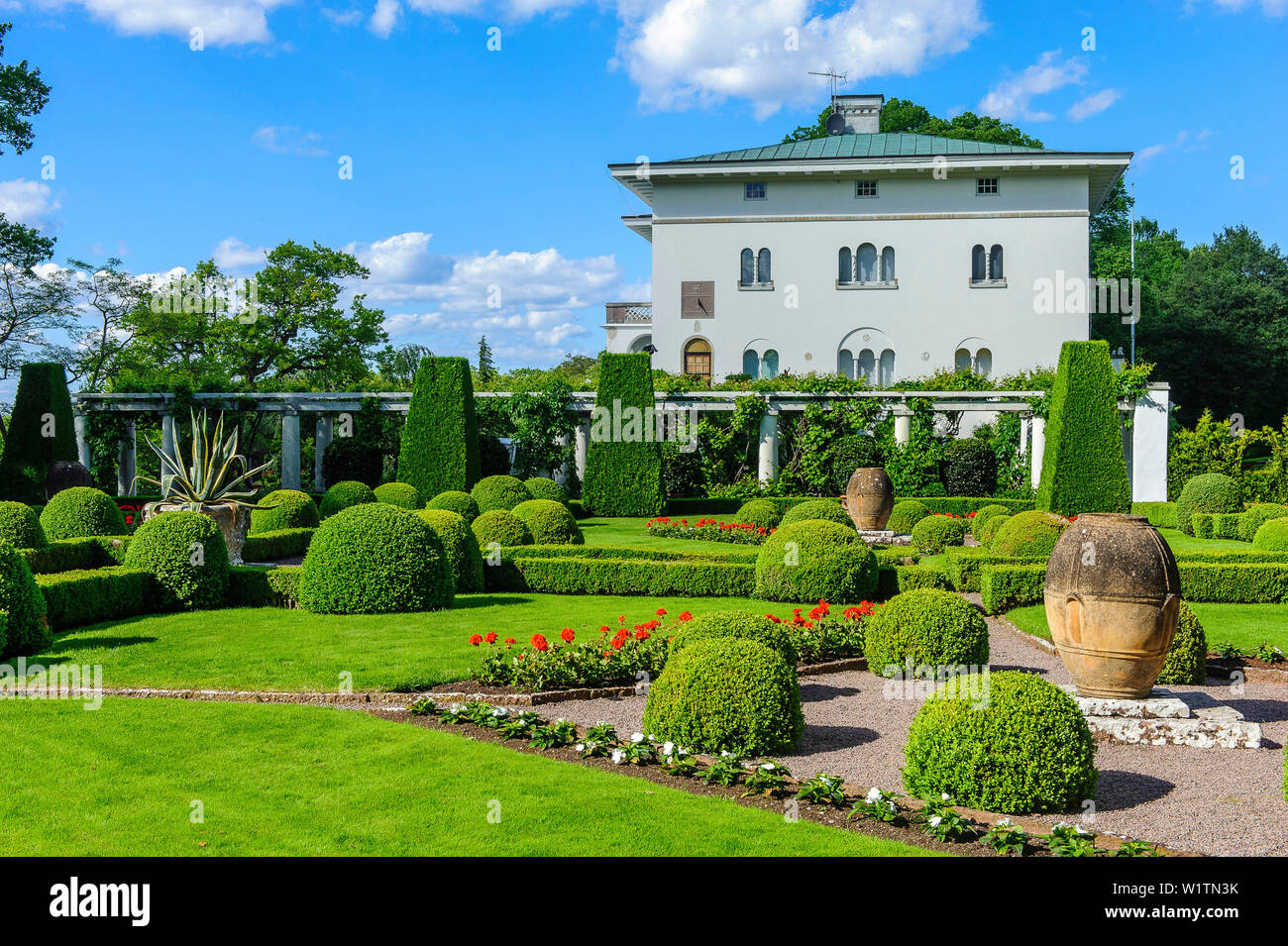 Königliche Sommerresidenz Solliden mit großen Park., Schweden Stockfoto