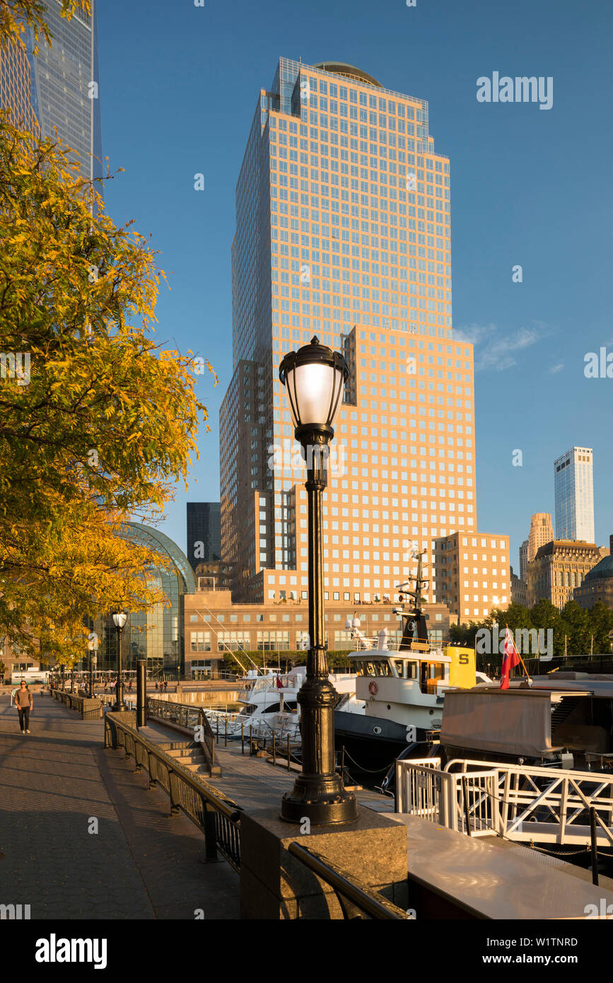 North Cove Yacht Hafen, Manhattan, New York City, New York, USA Stockfoto
