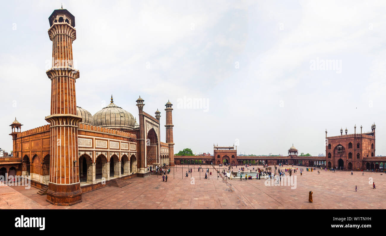Fridaymosque in Delhi Jama Masjid, Indien, Asien Stockfoto