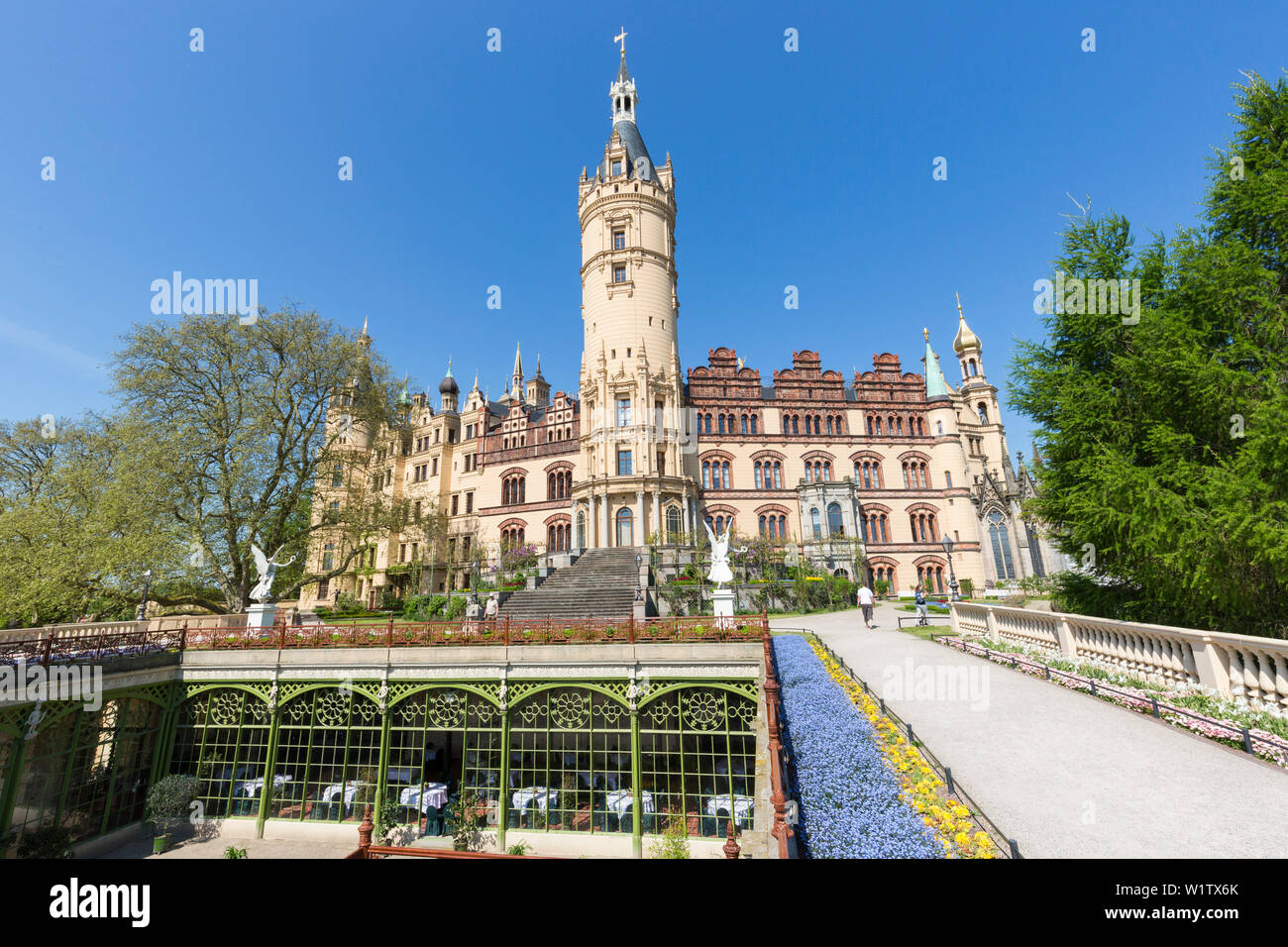 Orangerie des Schweriner Schlosses, Provinzhauptstadt, Mecklenburgische Seenplatte, Mecklenburg-Vorpommern, Deutschland, Europa Stockfoto