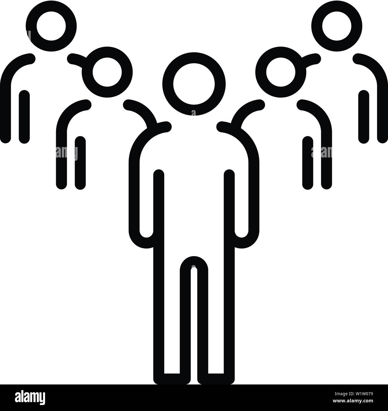 Menschen Symbol Gruppe, outline Style Stock Vektor