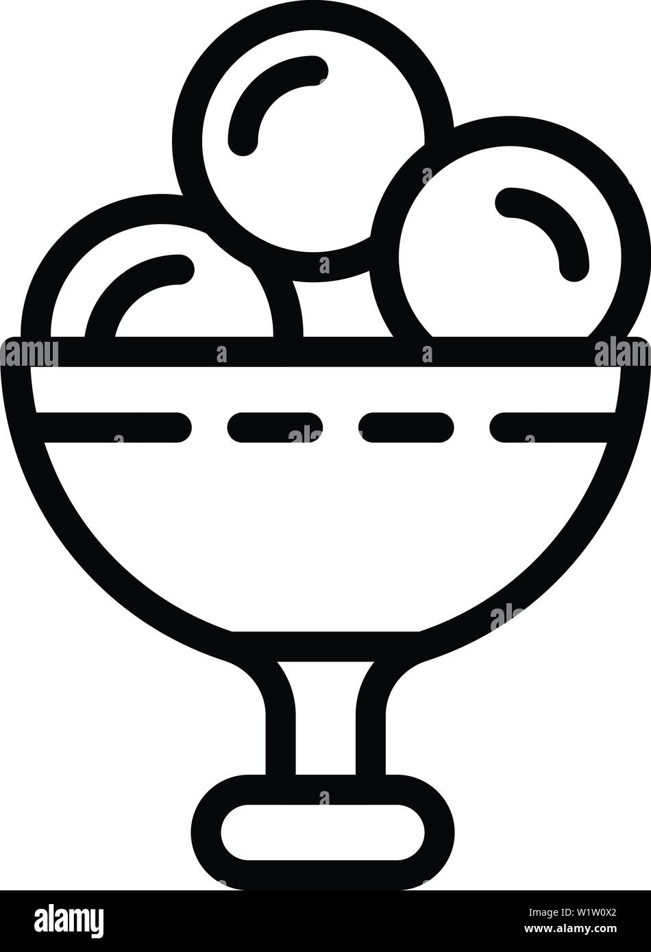 Kugeln Eis Symbol, outline Style Stock Vektor