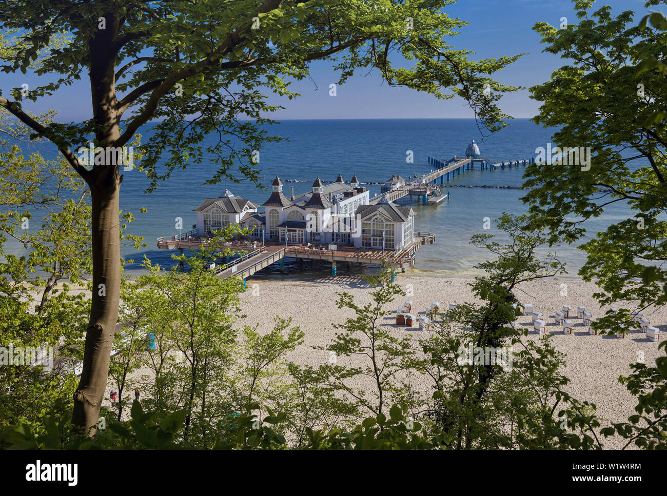Küste der Ostseeinsel Rügen Seebrücke Sellin, Deutschland Mecklenburg-Vorpommern Stockfoto