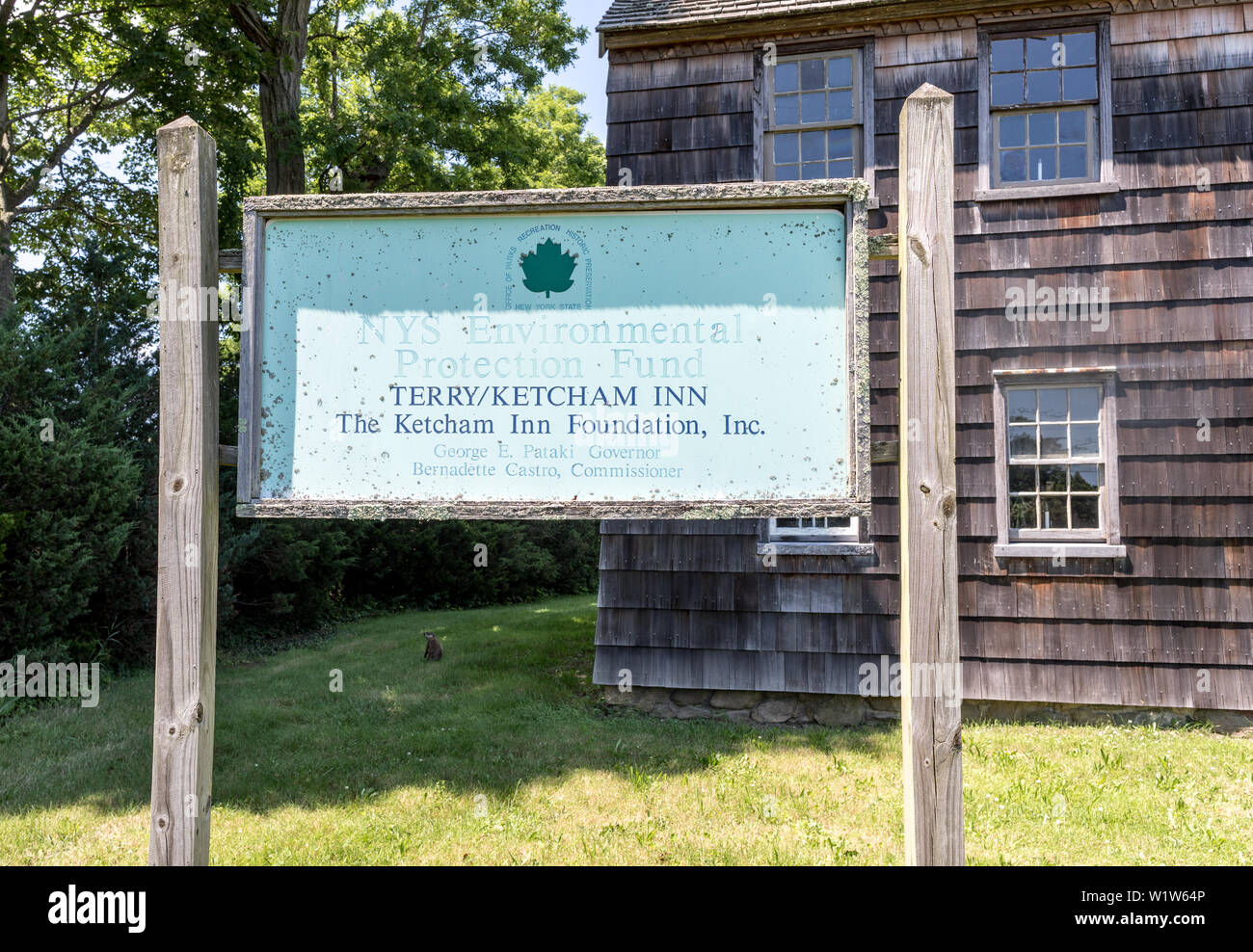 Moriches Inn historischen Gebäude, in dem James Madison und Thomas Jeferson waren in 1791 Long Island New York, USA Stockfoto