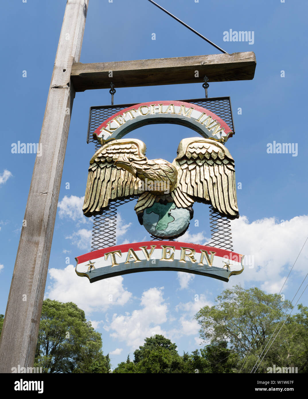 Moriches Inn historischen Gebäude, in dem James Madison und Thomas Jeferson waren in 1791 Long Island New York, USA Stockfoto