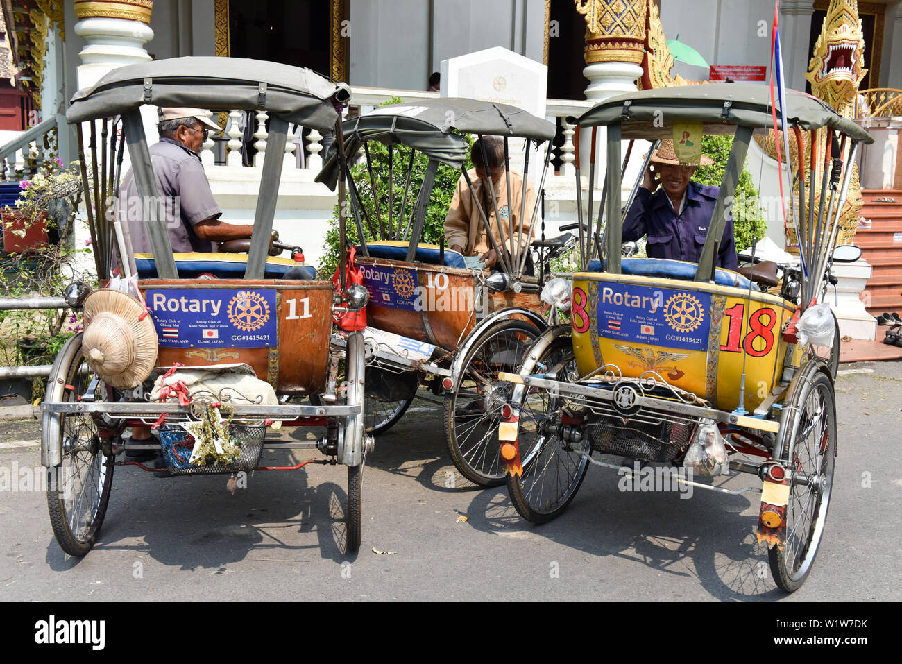 Die Tuk Tuk Fahrer Chiang Mai Stockfoto