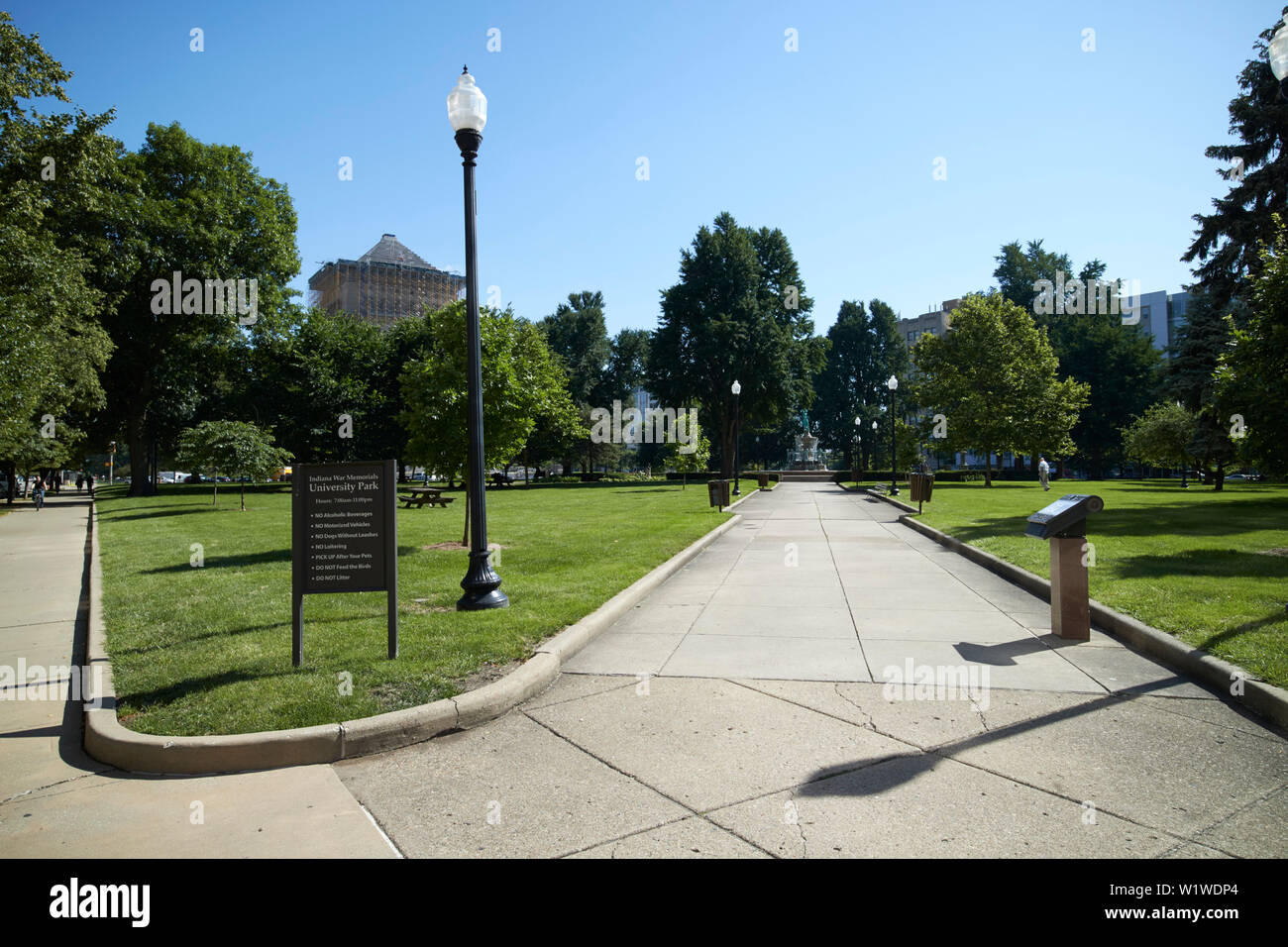 Indiana Kriegerdenkmäler University Park Indianapolis Indiana USA Stockfoto