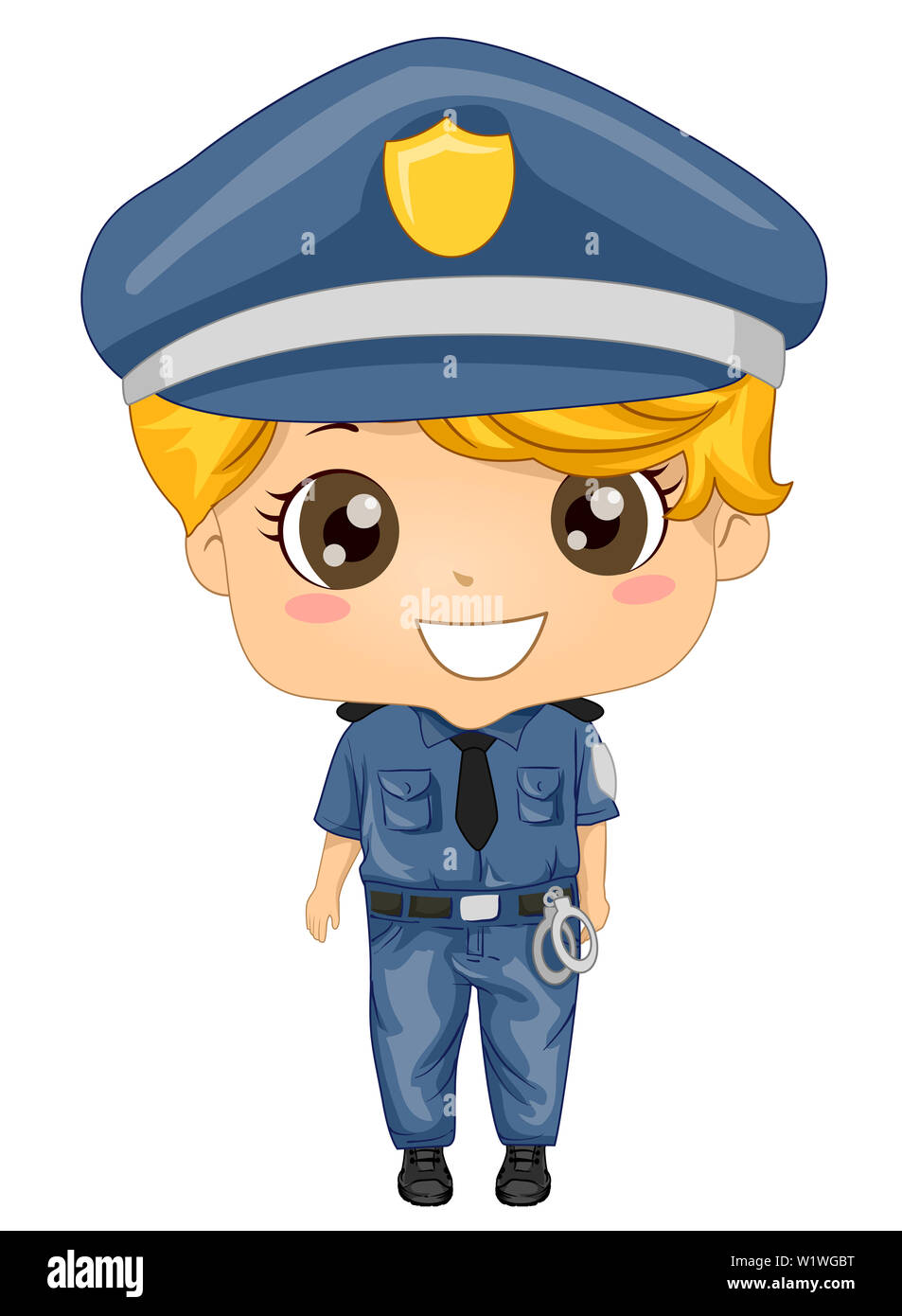Polizei Kostüm Kinder komplett mit Mütze