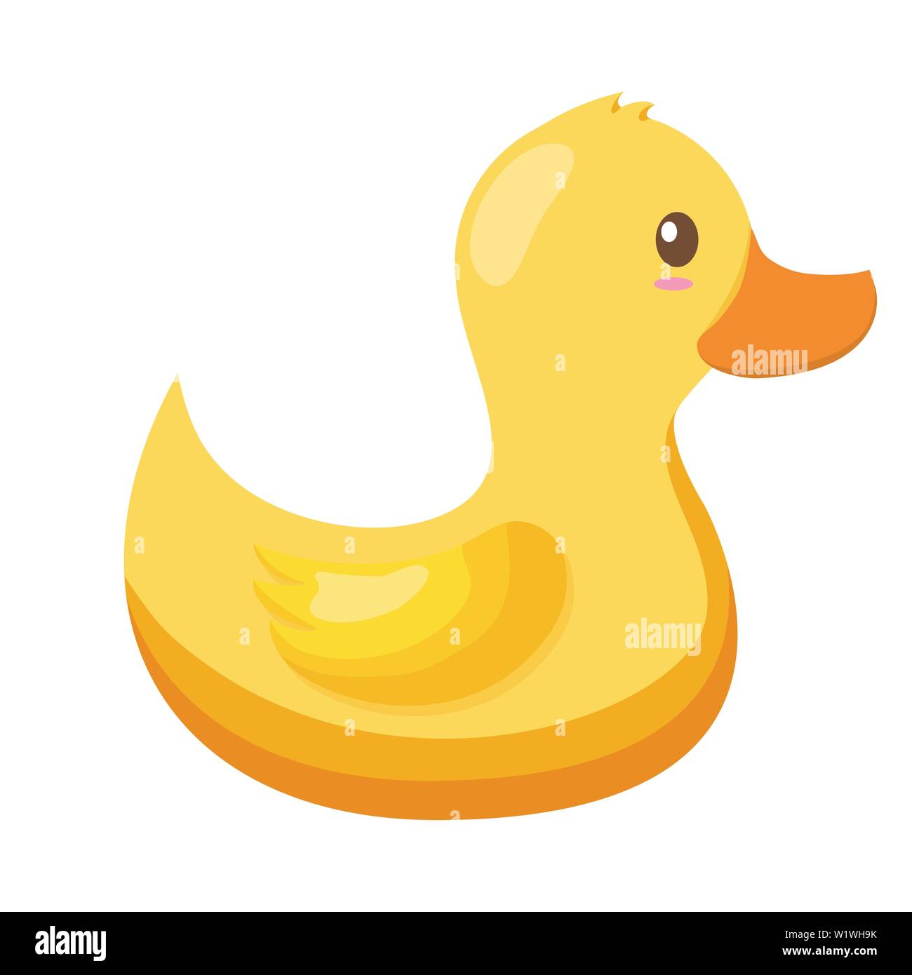 Rubber Duck toy auf weißem Hintergrund Stock Vektor