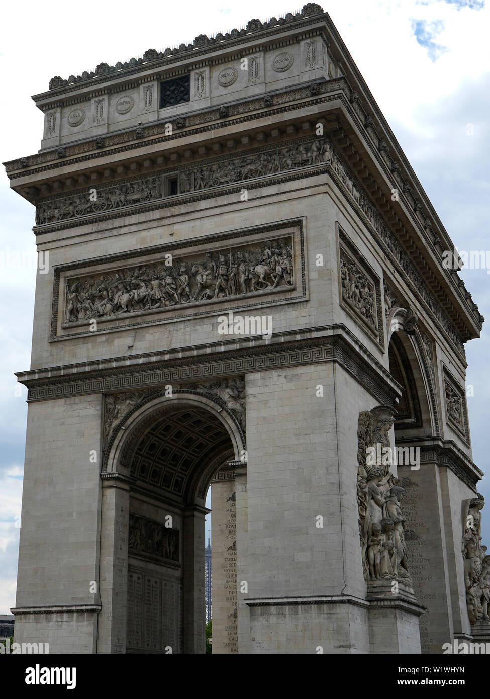 Arc De Triomphe Eiffel Stockfoto