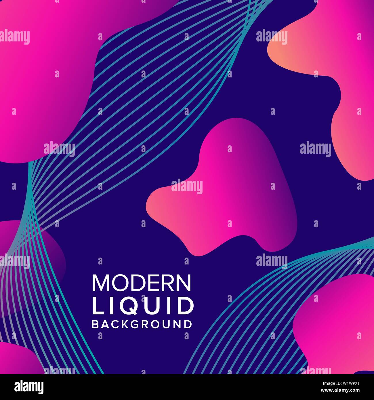 Flüssig Farbe Hintergrund Design mit modischen Formen Komposition. Futuristisches Design Hintergrund für Banner Titelbild Stock Vektor
