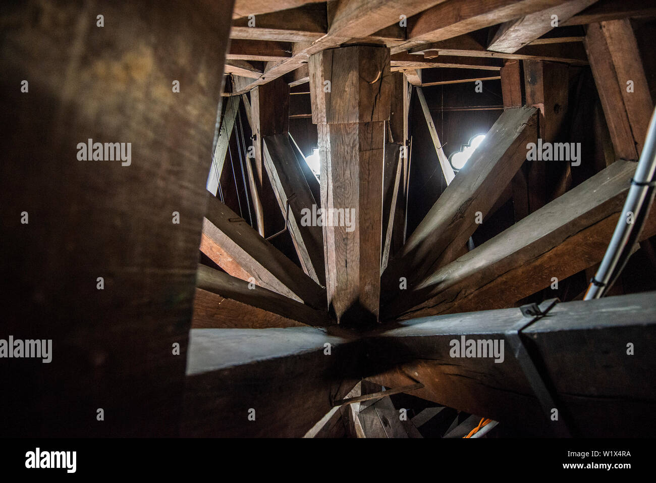 Paris (Frankreich): die Kathedrale Notre-Dame. Struktur Der spire Stockfoto