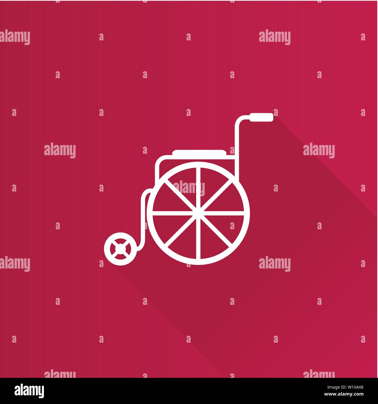 Rollstuhl Symbol in der Metro Benutzeroberfläche farbe Stil. Krankenschwester Dienst Senior Stock Vektor