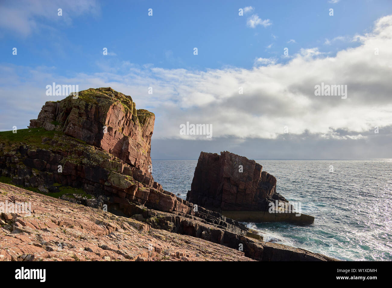 Split Rock, Clachtoll, Assynt, Sutherland, Highland, Schottland Stockfoto