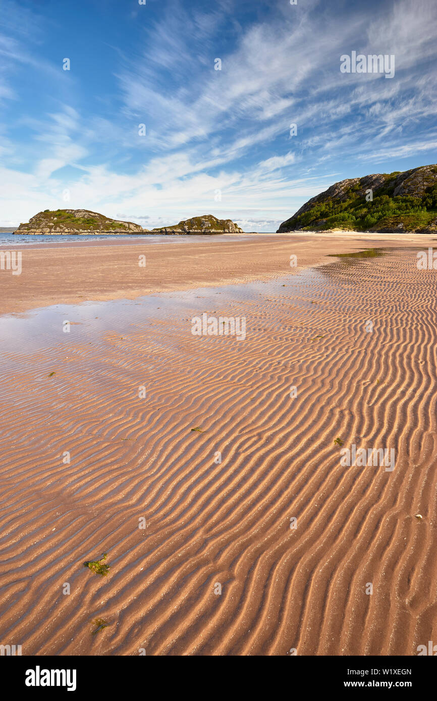 Sandstrand, Grunaird Bay, Wester Ross, Highland, Schottland Stockfoto