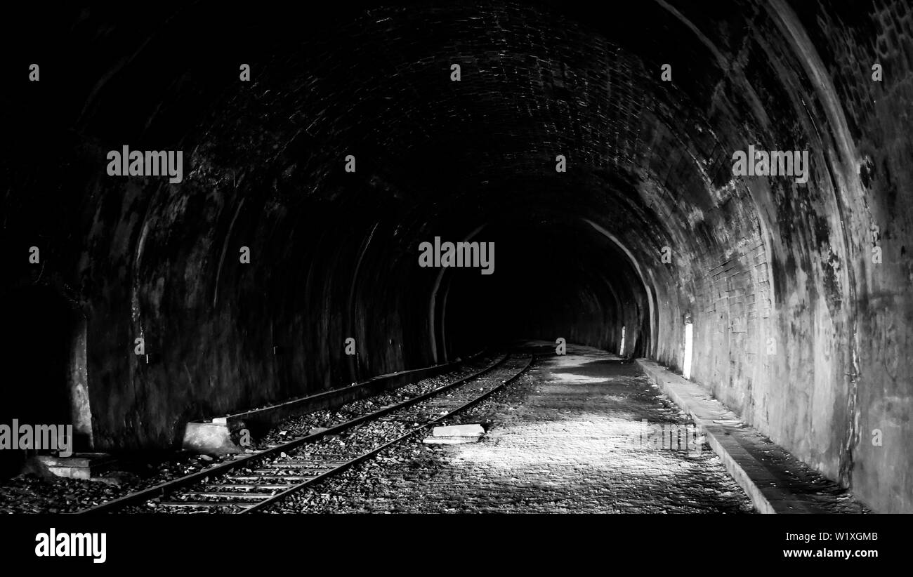 Abandonned Tunnel, Hoverport Ort, Boulogne-sur-Mer, Pas-de-Calais, Ile de France, Frankreich Stockfoto