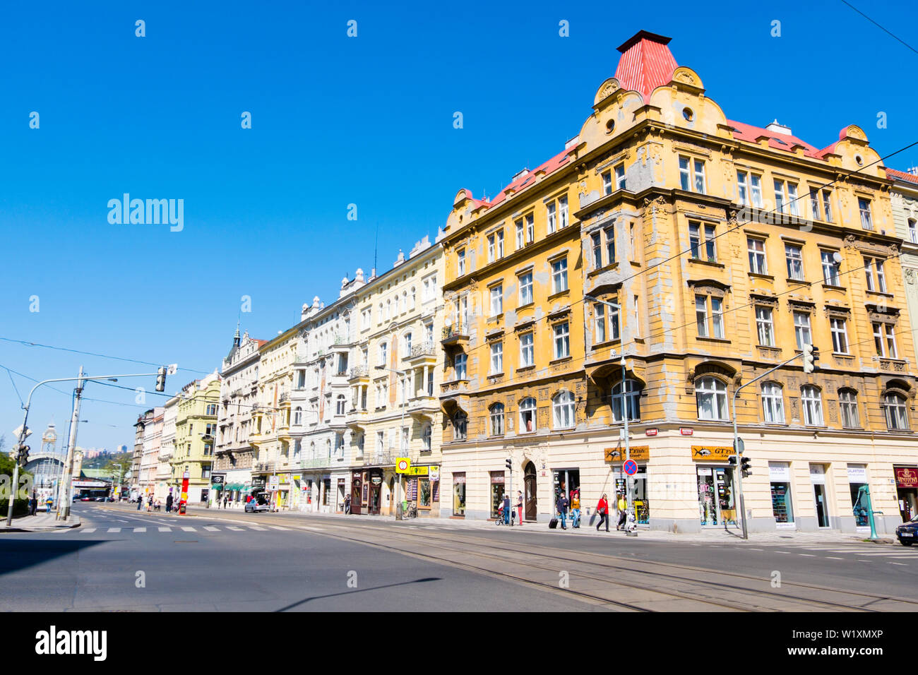 Dukelskych Hrdinu, Holesovice, Prag, Tschechische Republik Stockfoto