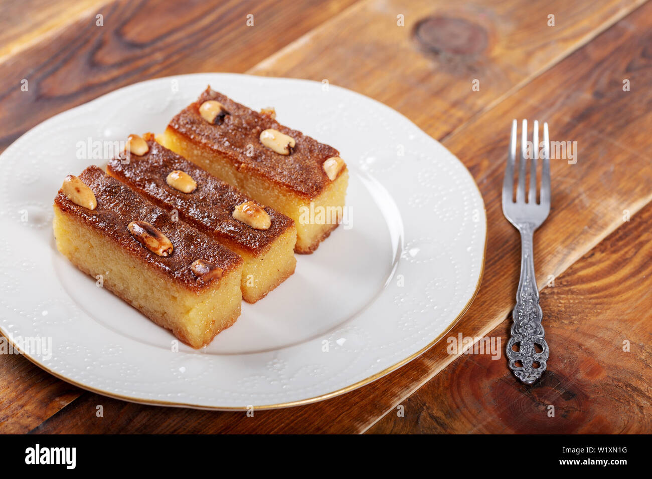 Türkisches Dessert Sambali, Sambaba oder Damaskus Stockfoto