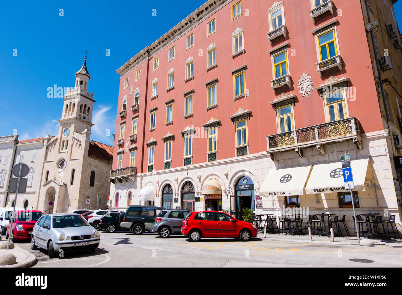 Trg Franje Tudmana, Split, Dalmatien, Kroatien Stockfoto