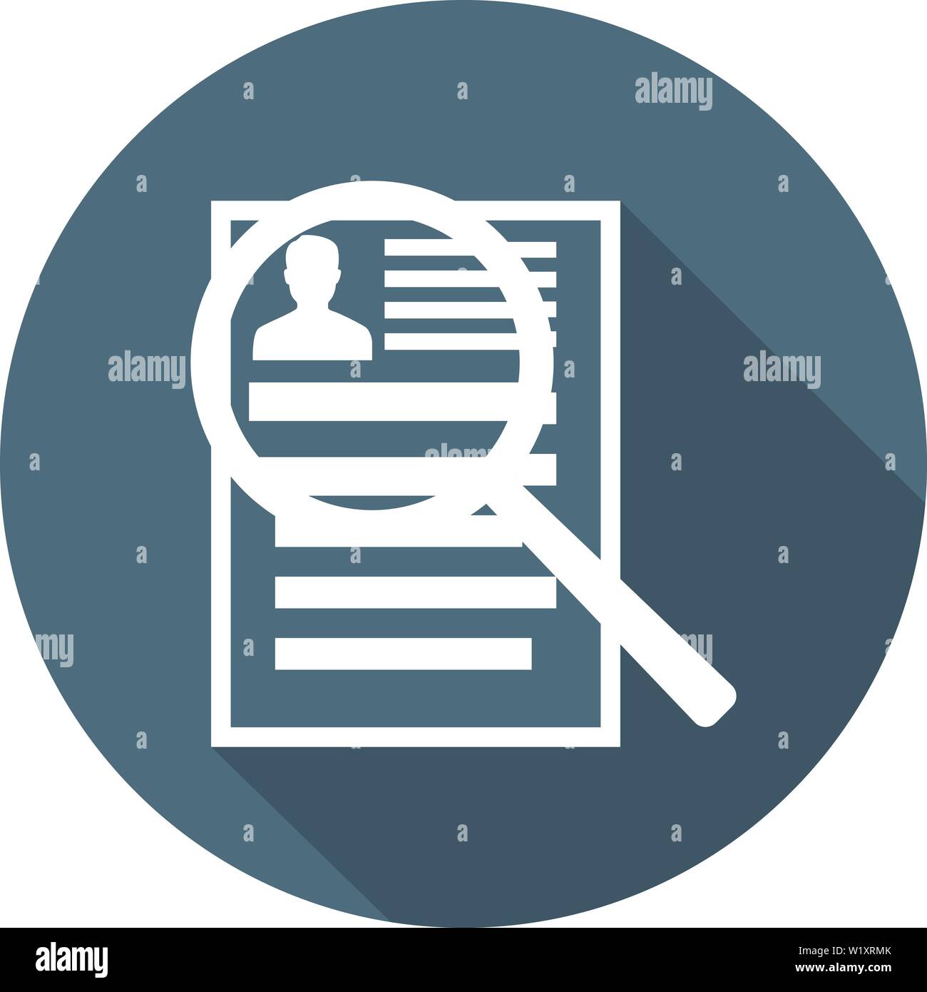 Recruitment Service Symbol. Menschliche Ressourcen von Bitte wählen Sie Kandidaten und Füllen Vakanz. Unternehmen Konzept. Antragsformular für die Mitarbeiter suchen. Stock Vektor
