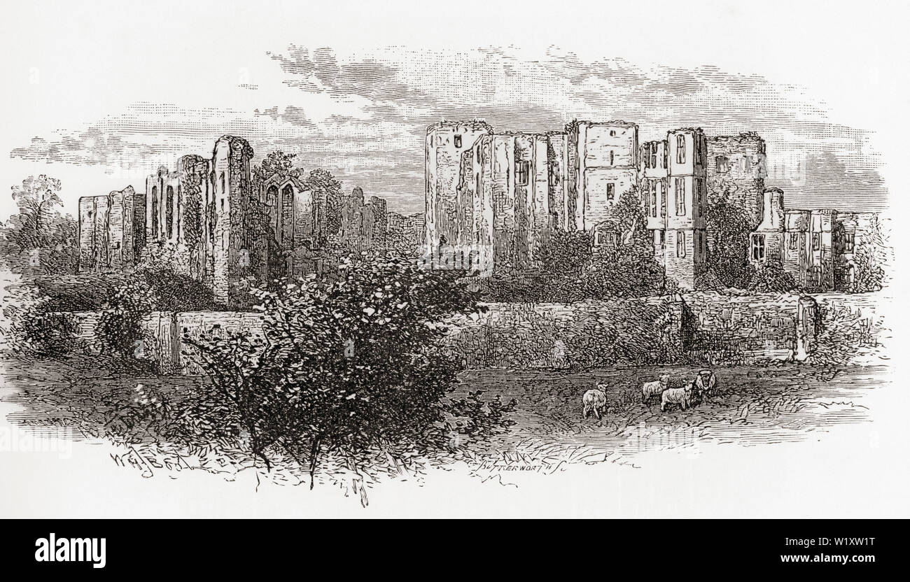Kenilworth Castle, Kenilworth, England, hier im 19. Jahrhundert. Aus dem Englischen Bilder, veröffentlicht 1890. Stockfoto