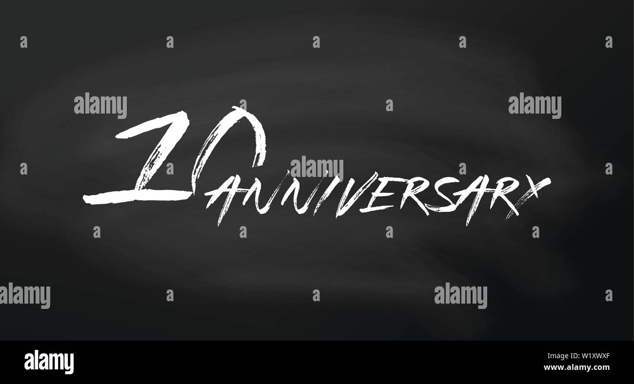 10. Jahrestag logo Konzept. 10 Jahre geburtstag Symbol. Isolierte goldenen Zahlen auf schiefertafel Hintergrund. Vector Illustration. EPS 10. Stock Vektor